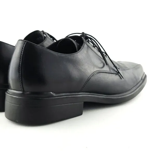 Rockport Black Leather Lace Up Derby Dress Shoes Square Toe Stitch Size 10.5M
