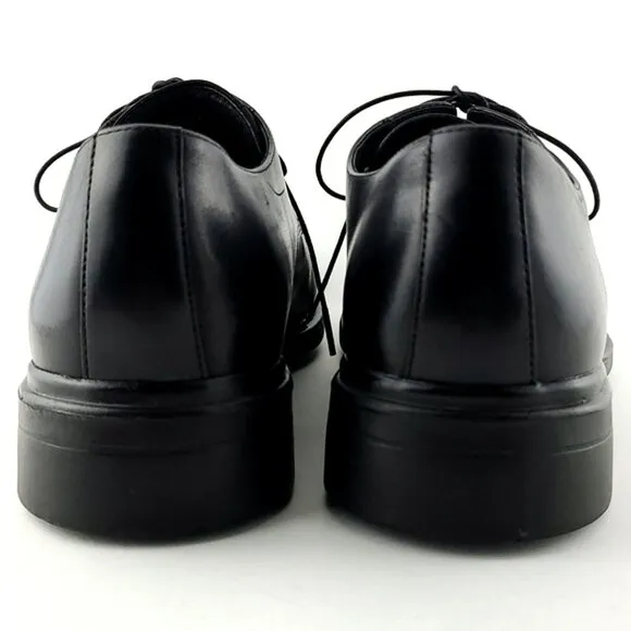 Rockport Black Leather Lace Up Derby Dress Shoes Square Toe Stitch Size 10.5M