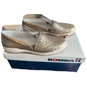 ROMIKA By Josef Seibel Women's Size 6-6.5 EU 37 Cordoba Gold Slip On Sneakers