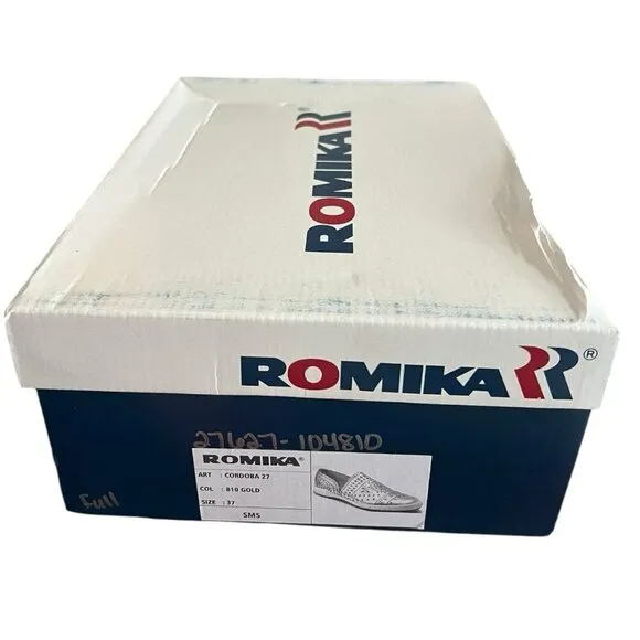 ROMIKA By Josef Seibel Women's Size 6-6.5 EU 37 Cordoba Gold Slip On Sneakers