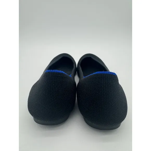 Rothy's Ballet Flats Size 8 Black with Blue Trim