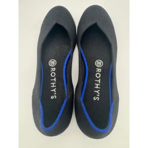 Rothy's Ballet Flats Size 8 Black with Blue Trim