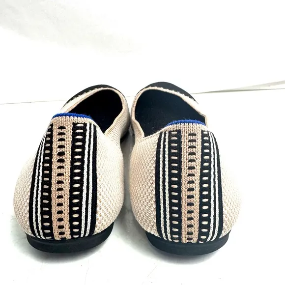 Rothy’s Black &amp; Tan Round Toe Flats Shoes Size 9.5