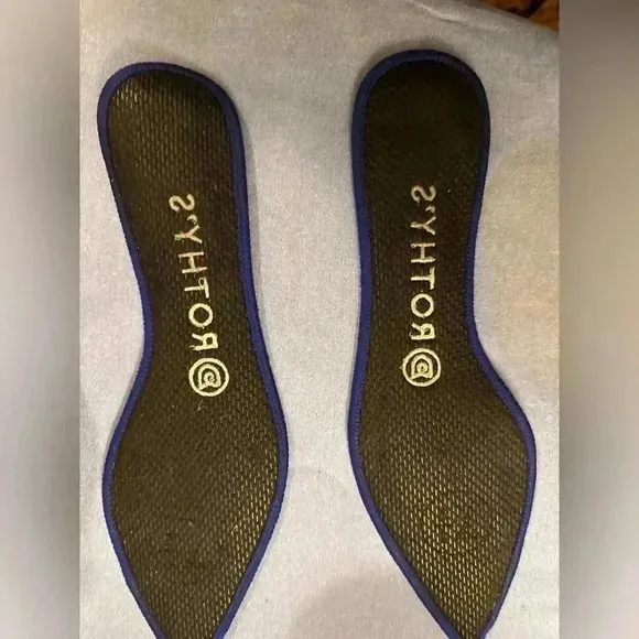 Rothy's Black Blue Pointed Toe Ballet Flats