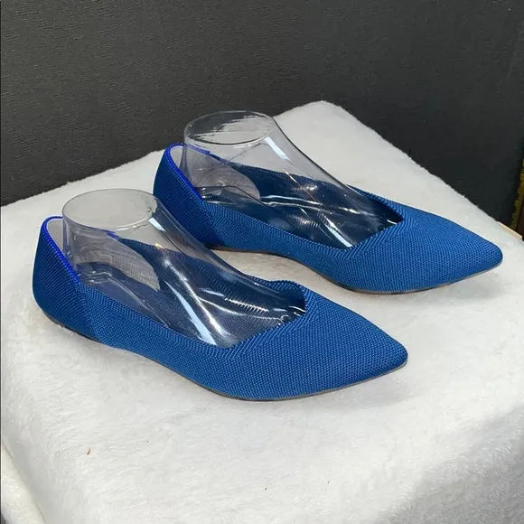 Rothy's Blue Flats Pointed Toe Minimalist Design