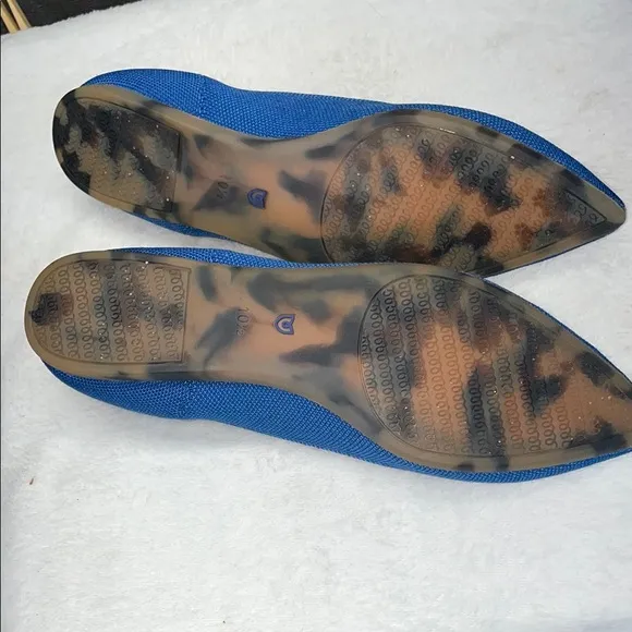 Rothy's Blue Flats Pointed Toe Minimalist Design