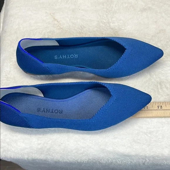 Rothy's Blue Flats Pointed Toe Minimalist Design