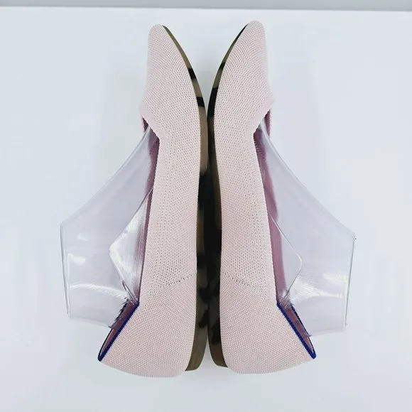 Rothys Blush Pink The Point 11.5 Pointed Toe Flats Knit Retired Slip On Comfort