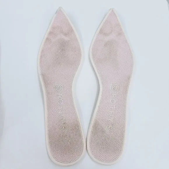 Rothys Blush Pink The Point 11.5 Pointed Toe Flats Knit Retired Slip On Comfort