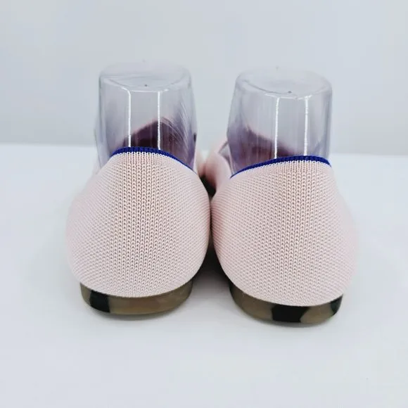 Rothys Blush Pink The Point 11.5 Pointed Toe Flats Knit Retired Slip On Comfort