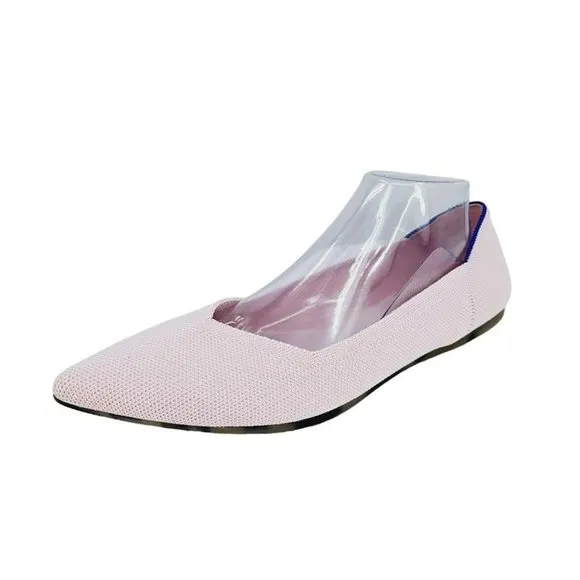 Rothys Blush Pink The Point 11.5 Pointed Toe Flats Knit Retired Slip On Comfort