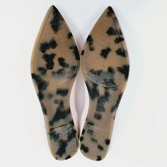 Rothys Blush Pink The Point 11.5 Pointed Toe Flats Knit Retired Slip On Comfort