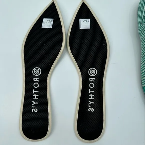 Rothy’s Calypso Stripe Point Pointed Toe Flats Shoes Size 9.5