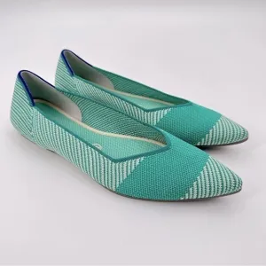 Rothy’s Calypso Stripe Point Pointed Toe Flats Shoes Size 9.5