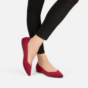 Rothys Chili Red The Point Ballet Flats Size 8.5