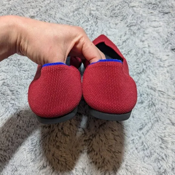Rothys Chili Red The Point Ballet Flats Size 8.5