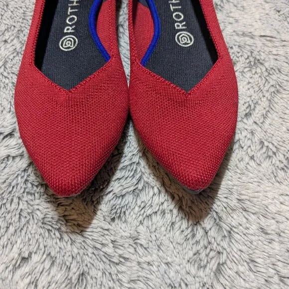 Rothys Chili Red The Point Ballet Flats Size 8.5