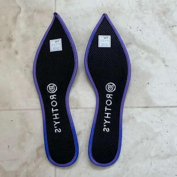 Rothy's Dark Navy Blue Pointed Toe Slip-on Knit Ballet Flats size 7