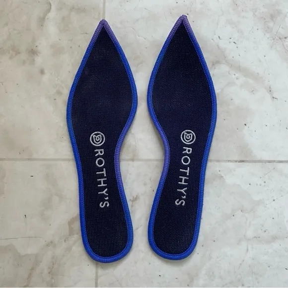 Rothy's Dark Navy Blue Pointed Toe Slip-on Knit Ballet Flats size 7