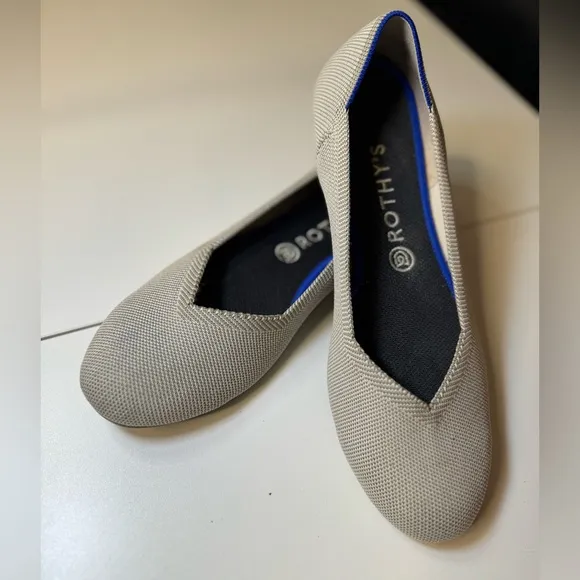 Rothy’s Flats Retired Round Toe Recycled Gray SZ 11 - LIKE NEW!