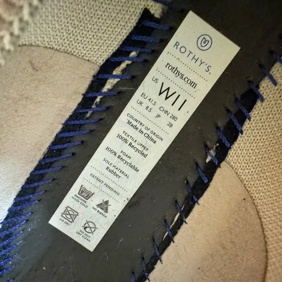 Rothy’s Flats Retired Round Toe Recycled Gray SZ 11 - LIKE NEW!