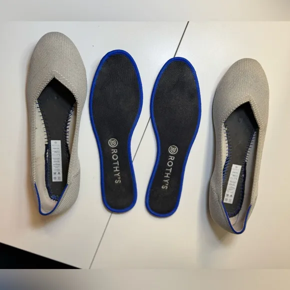 Rothy’s Flats Retired Round Toe Recycled Gray SZ 11 - LIKE NEW!
