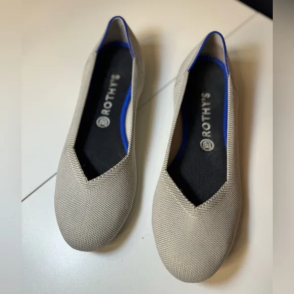 Rothy’s Flats Retired Round Toe Recycled Gray SZ 11 - LIKE NEW!