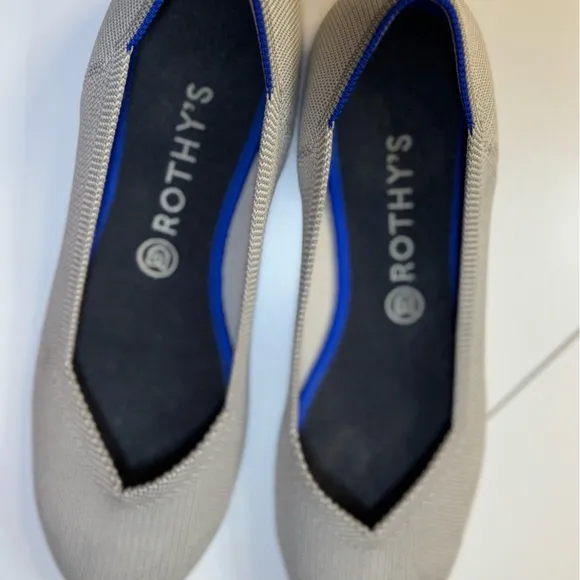 Rothy’s Flats Retired Round Toe Recycled Gray SZ 11 - LIKE NEW!