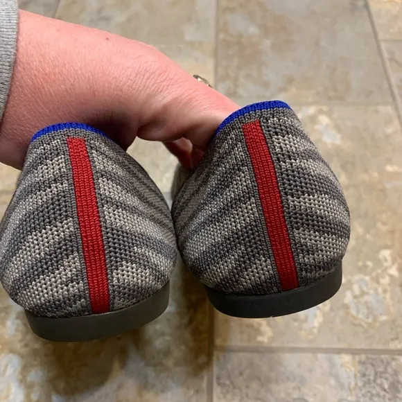 Rothy’s | Gray zebra print pointed flats size 9.5