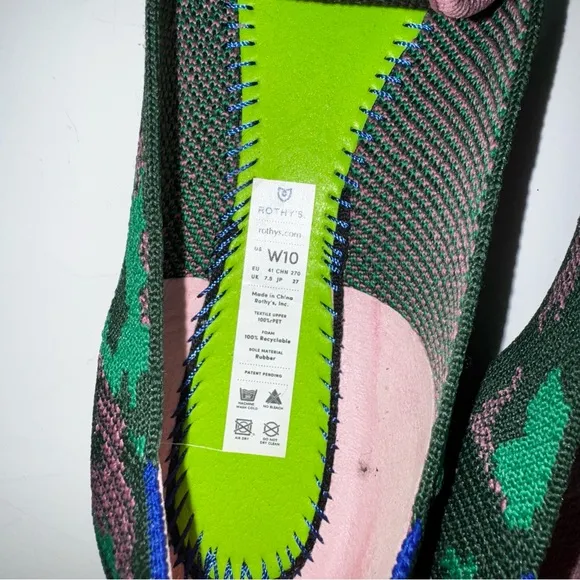 Rothy's Green and Black Elegant Flats