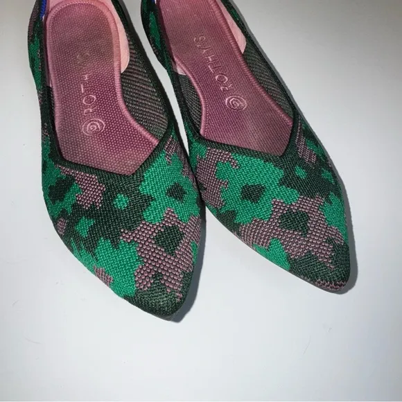 Rothy's Green and Black Elegant Flats