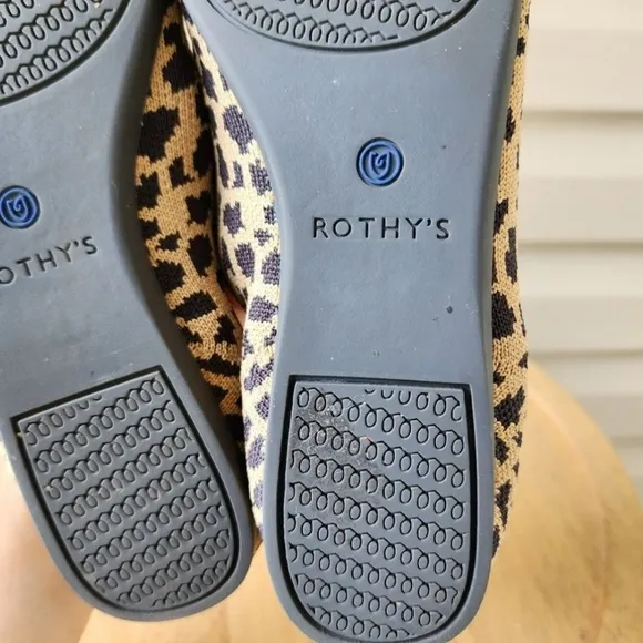 Rothy's leopard print pointed toe flats