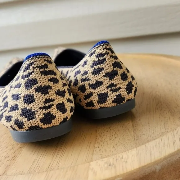 Rothy's leopard print pointed toe flats