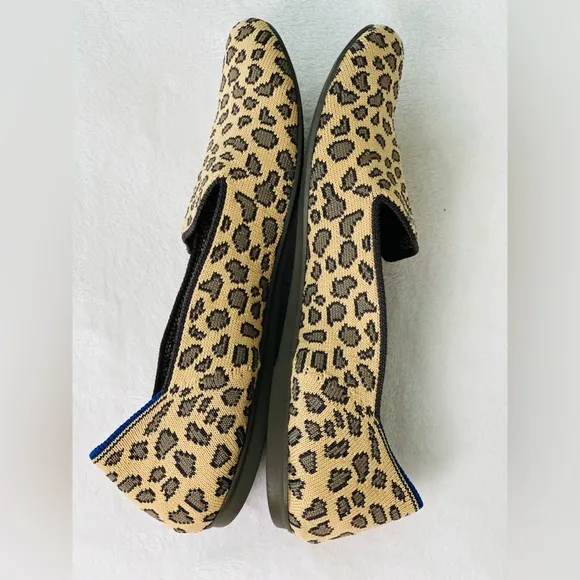 Rothy’s Leopard Print Women's Round toe Ballet Flat Shoes Size 6.5