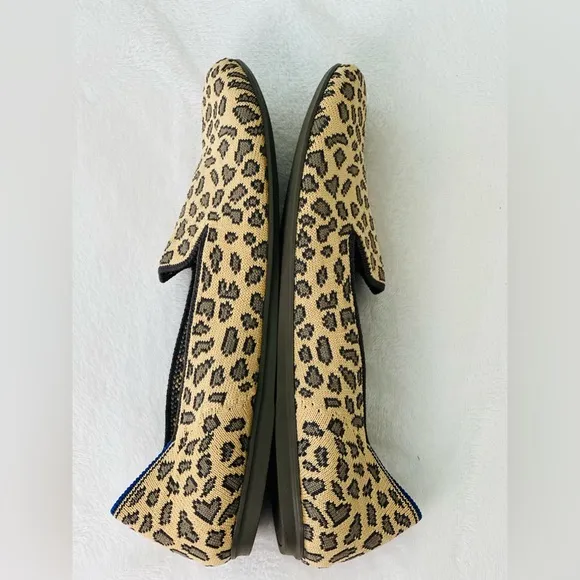 Rothy’s Leopard Print Women's Round toe Ballet Flat Shoes Size 6.5