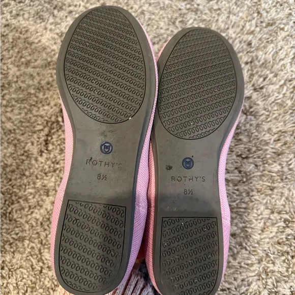Rothy's Light Pink Ballet Begonia Women's Flats Shoes Round Toe 8.5 Retired