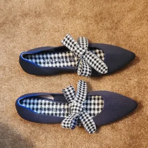 Rothy's Mary Jane Ink Gingham Flats
