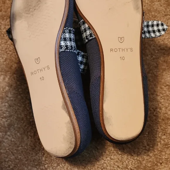 Rothy's Mary Jane Ink Gingham Flats