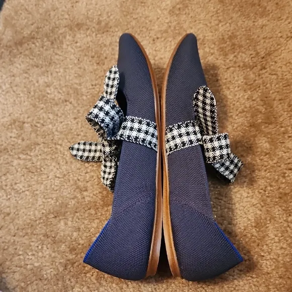 Rothy's Mary Jane Ink Gingham Flats