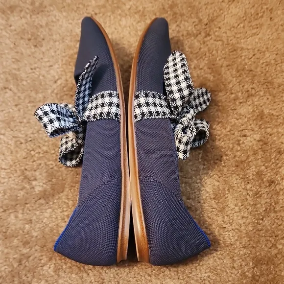 Rothy's Mary Jane Ink Gingham Flats