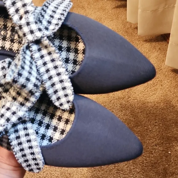 Rothy's Mary Jane Ink Gingham Flats