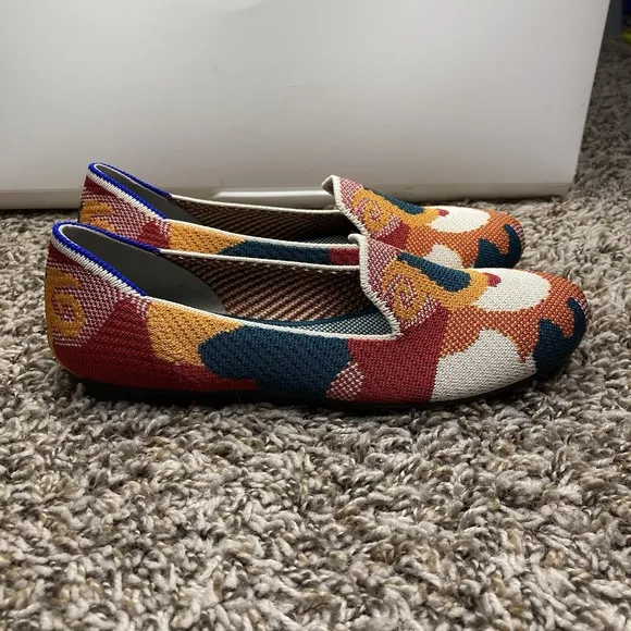 Rothy's Moroccan Amber Loafer Flats Womens 5 Slip on shoes Boho Comfort Preppy