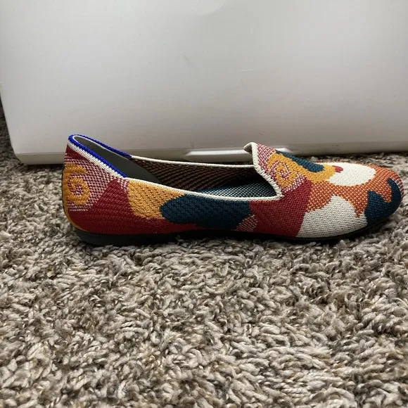 Rothy's Moroccan Amber Loafer Flats Womens 5 Slip on shoes Boho Comfort Preppy