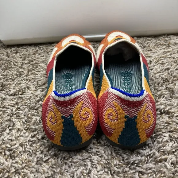 Rothy's Moroccan Amber Loafer Flats Womens 5 Slip on shoes Boho Comfort Preppy
