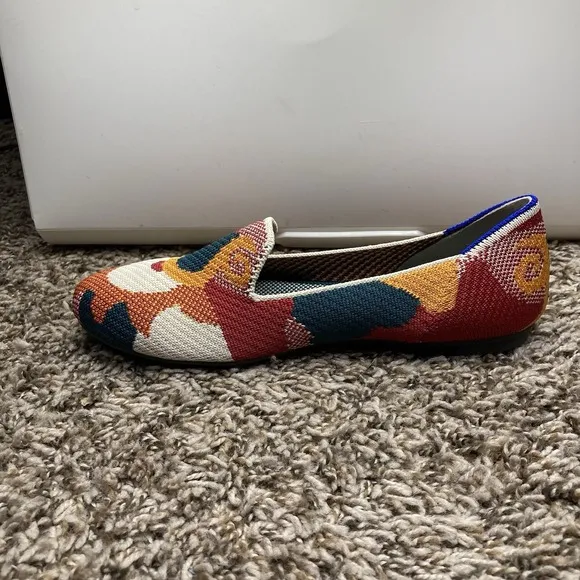 Rothy's Moroccan Amber Loafer Flats Womens 5 Slip on shoes Boho Comfort Preppy