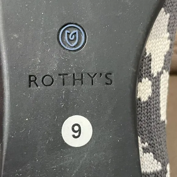 Rothy’s Pointed Flats Size 9 Camo The Point Ash Grey Retired