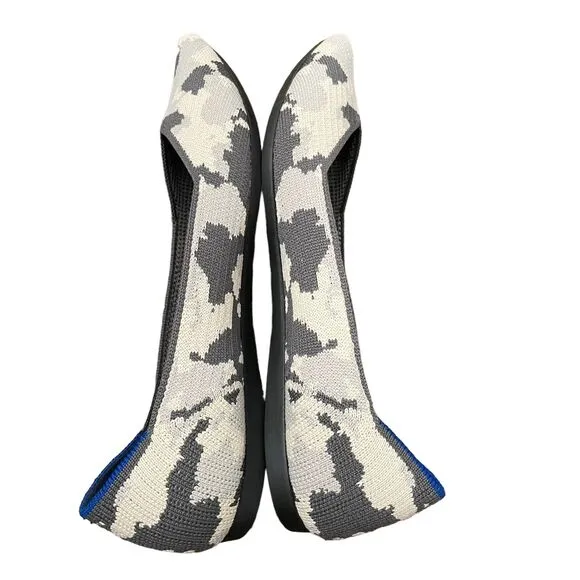 Rothy’s Pointed Flats Size 9 Camo The Point Ash Grey Retired