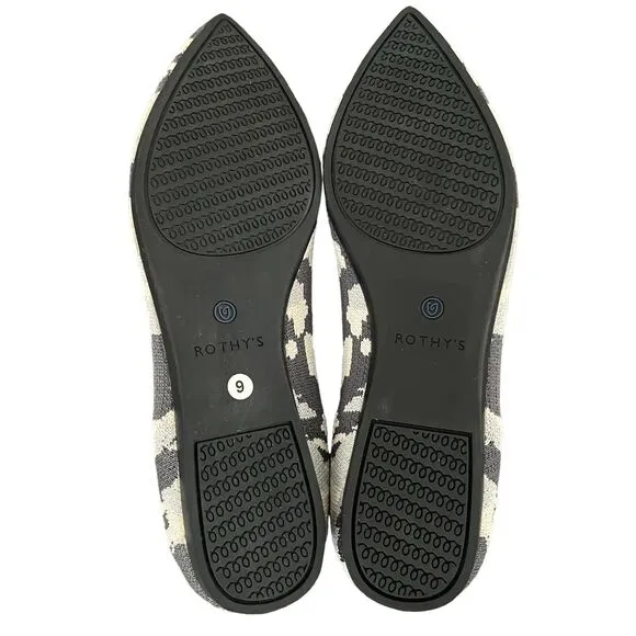 Rothy’s Pointed Flats Size 9 Camo The Point Ash Grey Retired