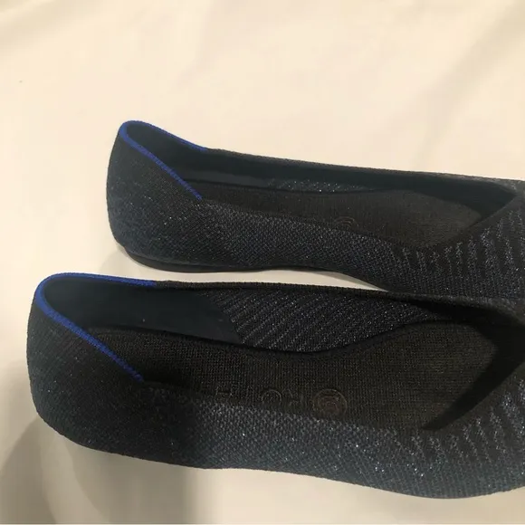 Rothys Pointed Toe Metallic Animal Print Flats, 9.5
