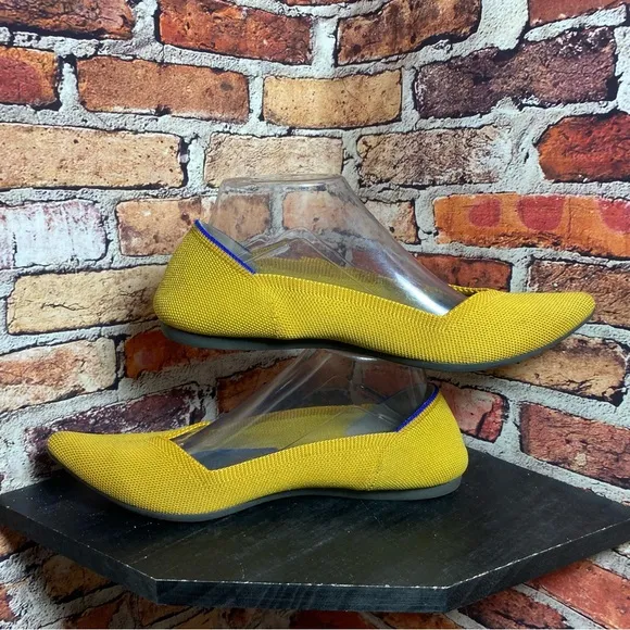 Rothy’s pointed yellow flats